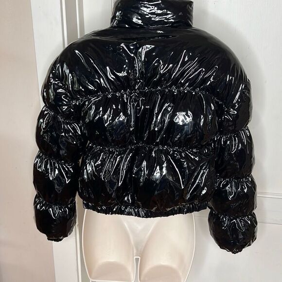 Steve Madden Eden Puffer Coat Black Nwt Size Small - Picture 4 of 8